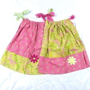 Two Girls Floral Embroidered Sundresses Size 3T